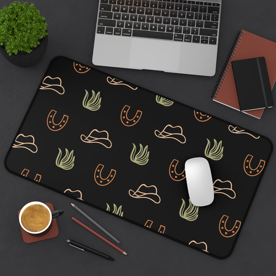 Rustic Cowboy Desk Mat | Western Home Decor, Horse Lover Office Accessories, Gift for Cowgirl, Cute Desk Accessory