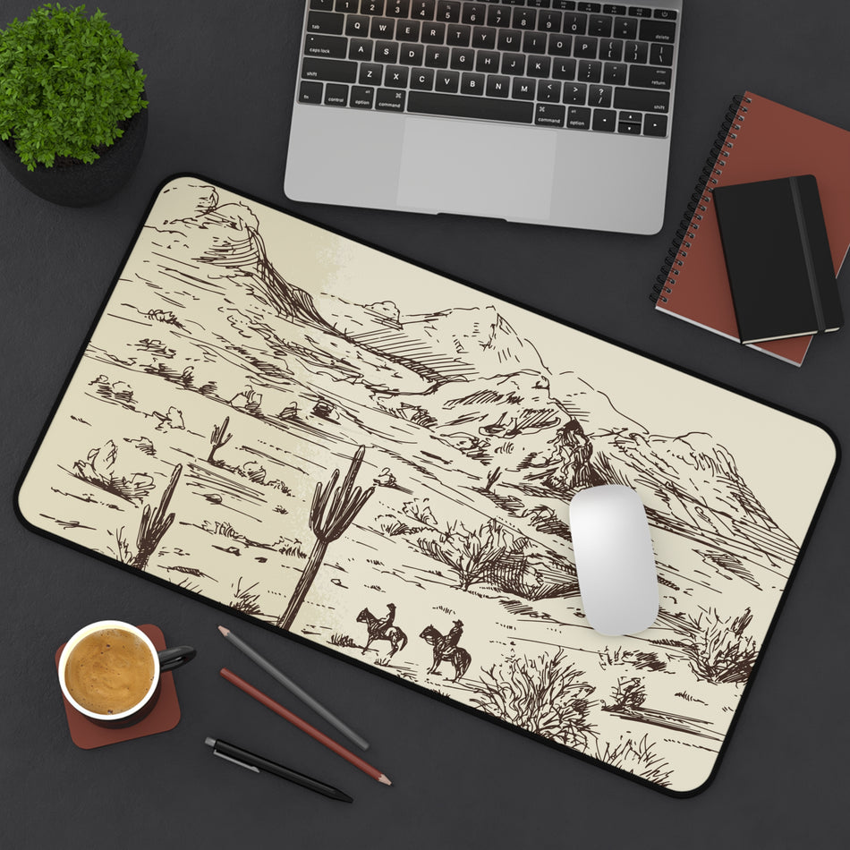Desert Landscape Desk Mat, Office Decor, Minimalist Workstation Accessory, Gifts for Coworkers, Home Office Essentials, Nature Lover Gift