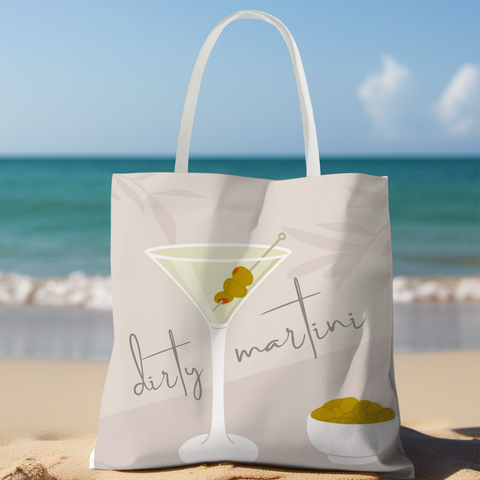 Stylish Martini Tote Bag, Perfect for Parties, Gifts, Beach Outings, Cocktail Lovers, and Everyday Use