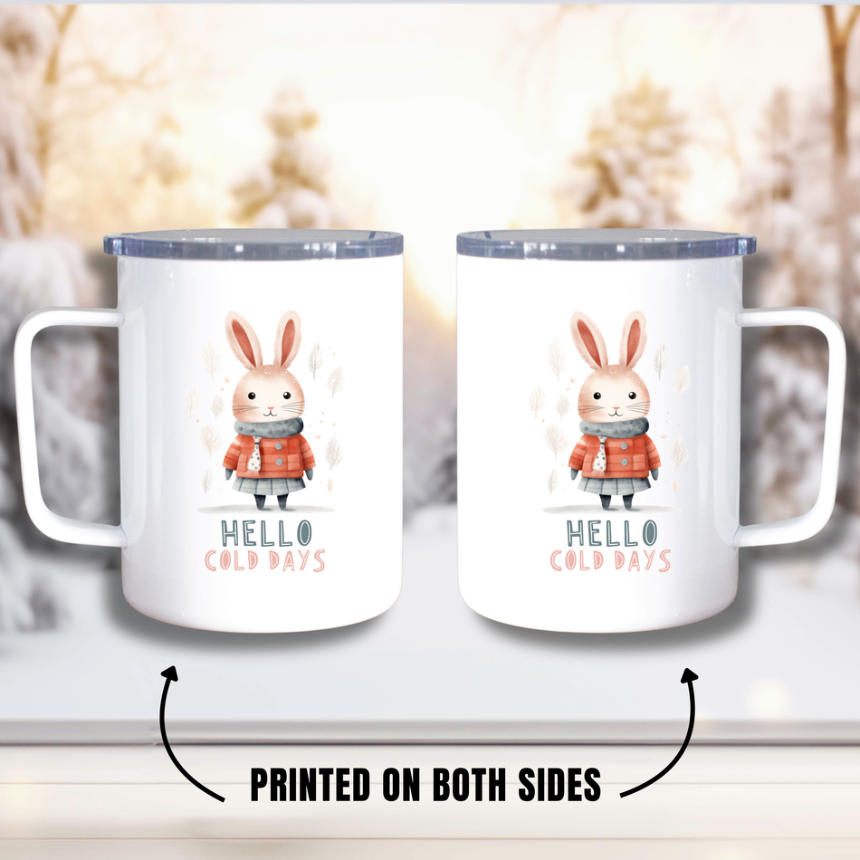 Coffee Cat Illustration Insulated Mug | 10oz