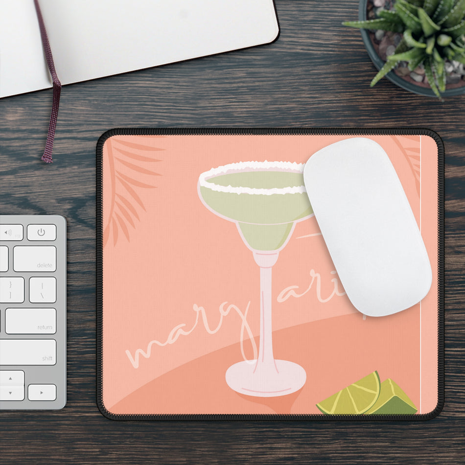 Margarita Illustration Gaming Mouse Pad | Cocktail Lime Bar Art