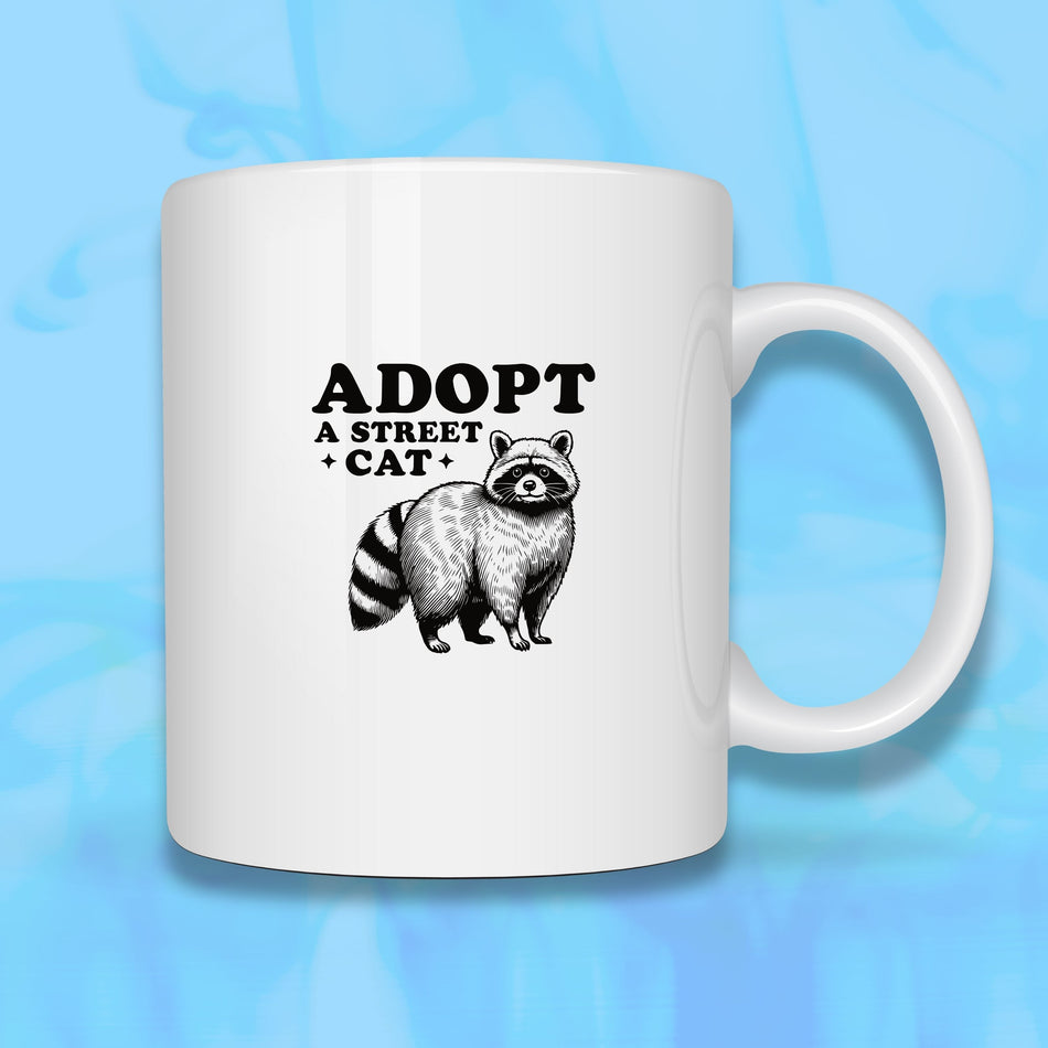 Cute Raccoon Ceramic Mug, Perfect Gift for Animal Lovers, Funny Coffee Cup, Eco-Friendly Drinkware, Holiday Decoration