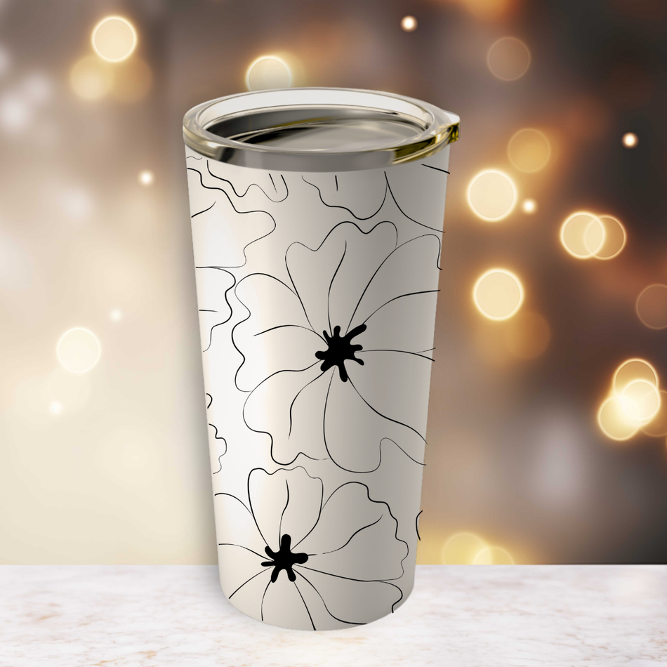Elegant Floral Tumbler | Travel Mug