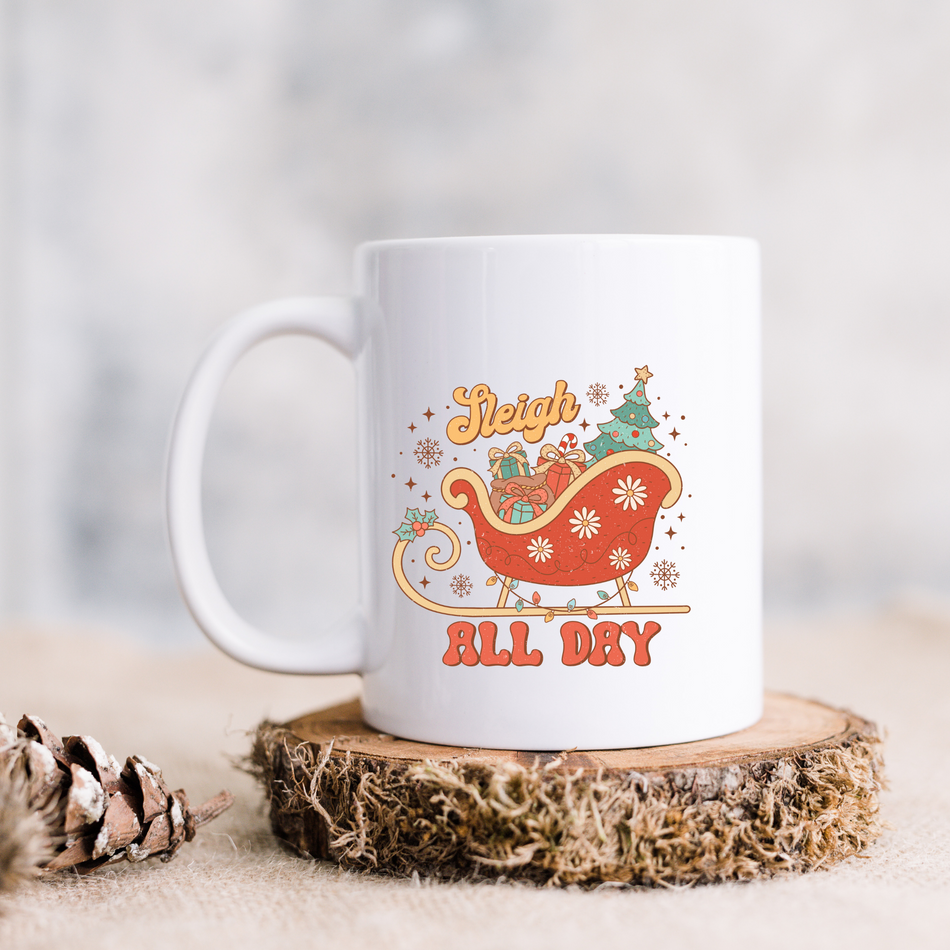 Festive Holiday Ceramic Mug, Christmas Coffee Cup, Winter Warmth Drinkware, Gift for Teachers, Unique Holiday Present