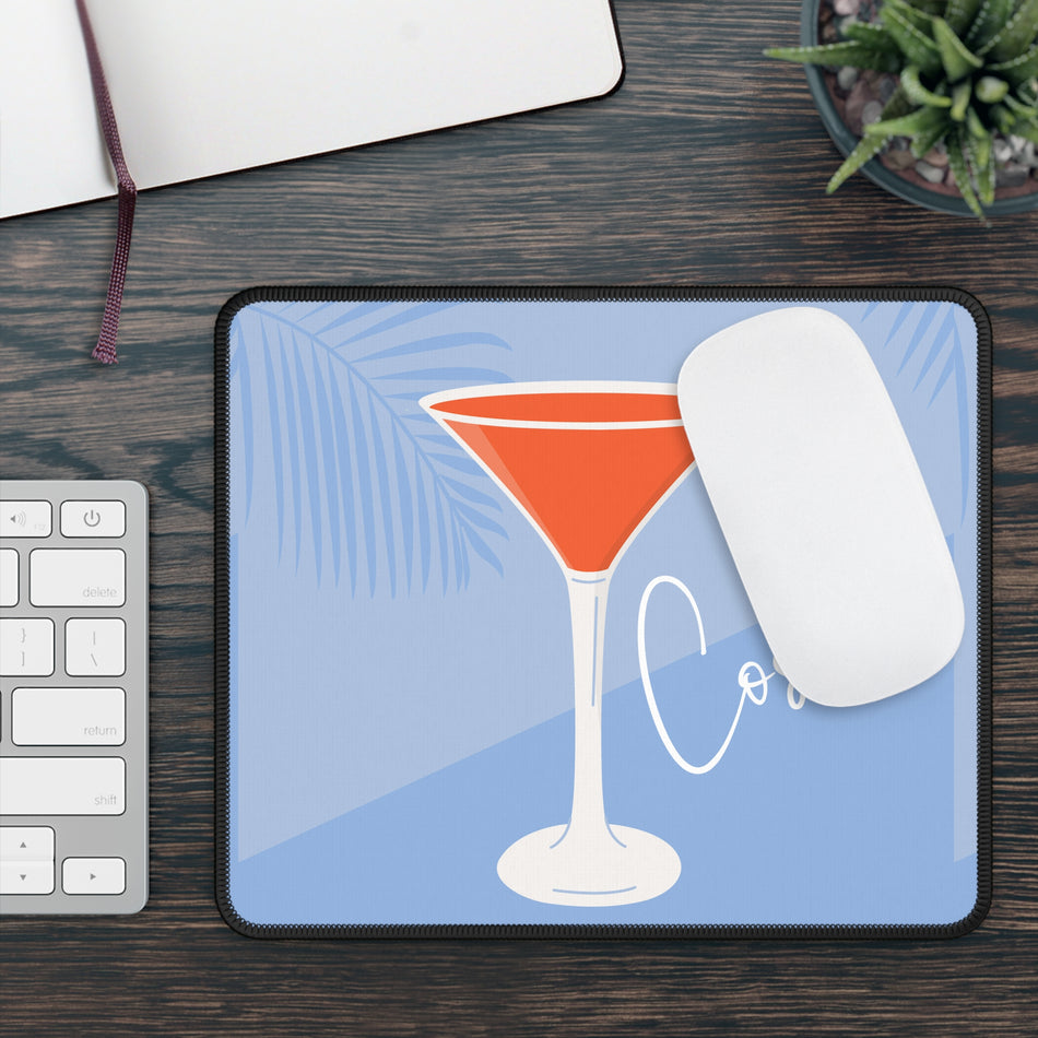 Cosmo Cocktail Gaming Mouse Pad | Martini Glass, Lime, Tropical Palm