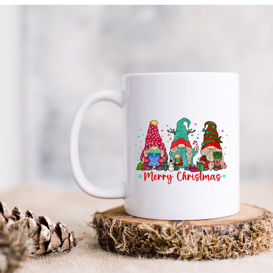 Whimsical Christmas Gnome Mug, Festive Coffee Cup, Holiday Gift, Home Decor, Cute Ceramic Drinkware, Personalized Tea Mug