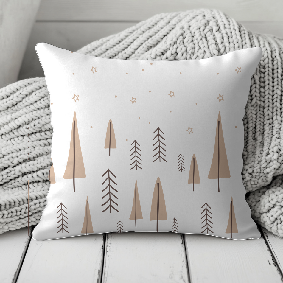 Whimsical Holiday Pillow | Cozy Home Decor for Winter, Christmas, Seasonal, Gift for Nature Lovers, Festive Accent Cushion