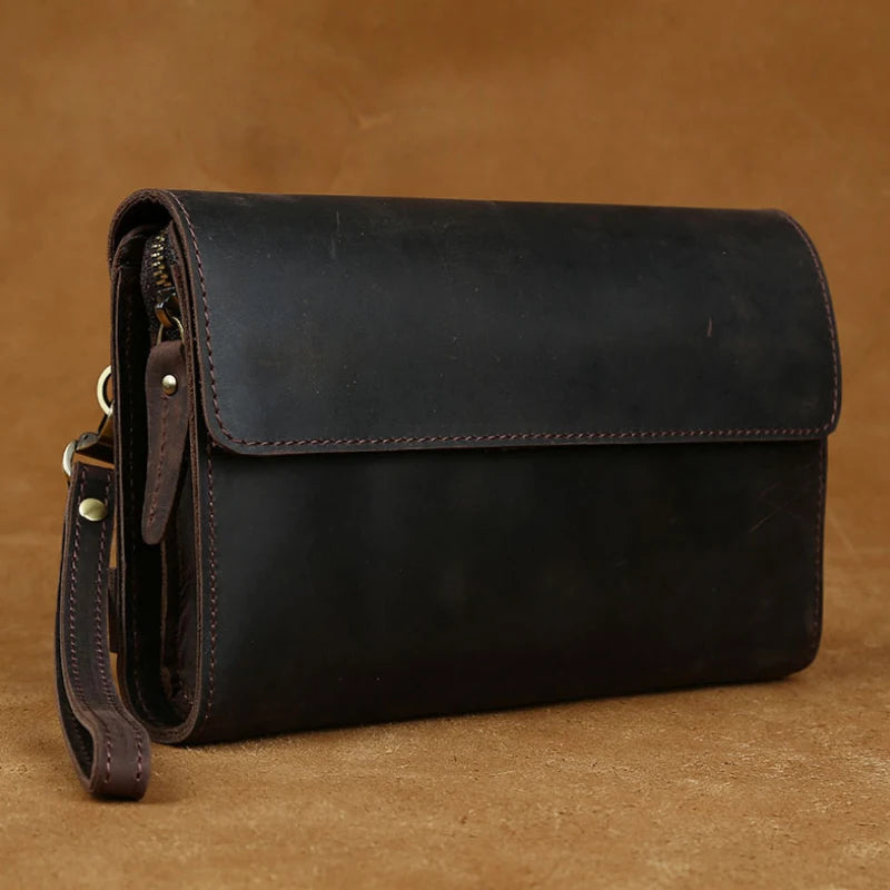GrainVault – Premium Leather Clutch