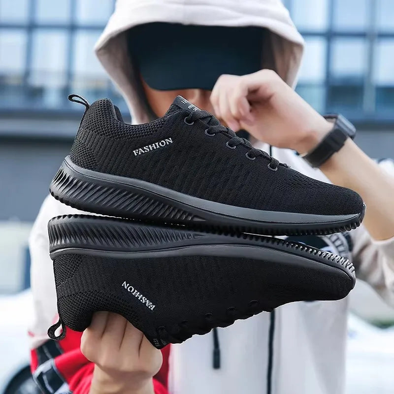 Men Running Walking Knit Shoes Fashion