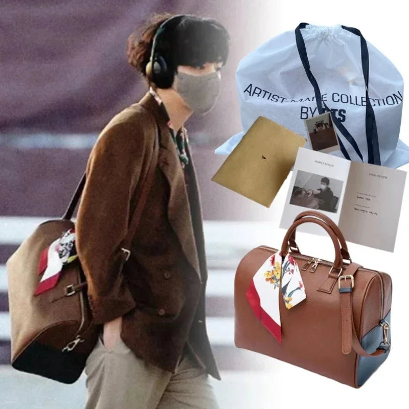 Unisex KPOP Boston Handbag – Large PU Shoulder Bag