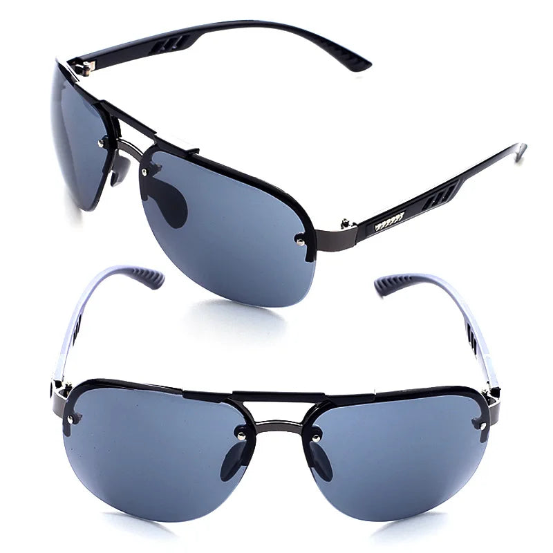 Retro Frameless UV400 Sunglasses – Men’s Fashion