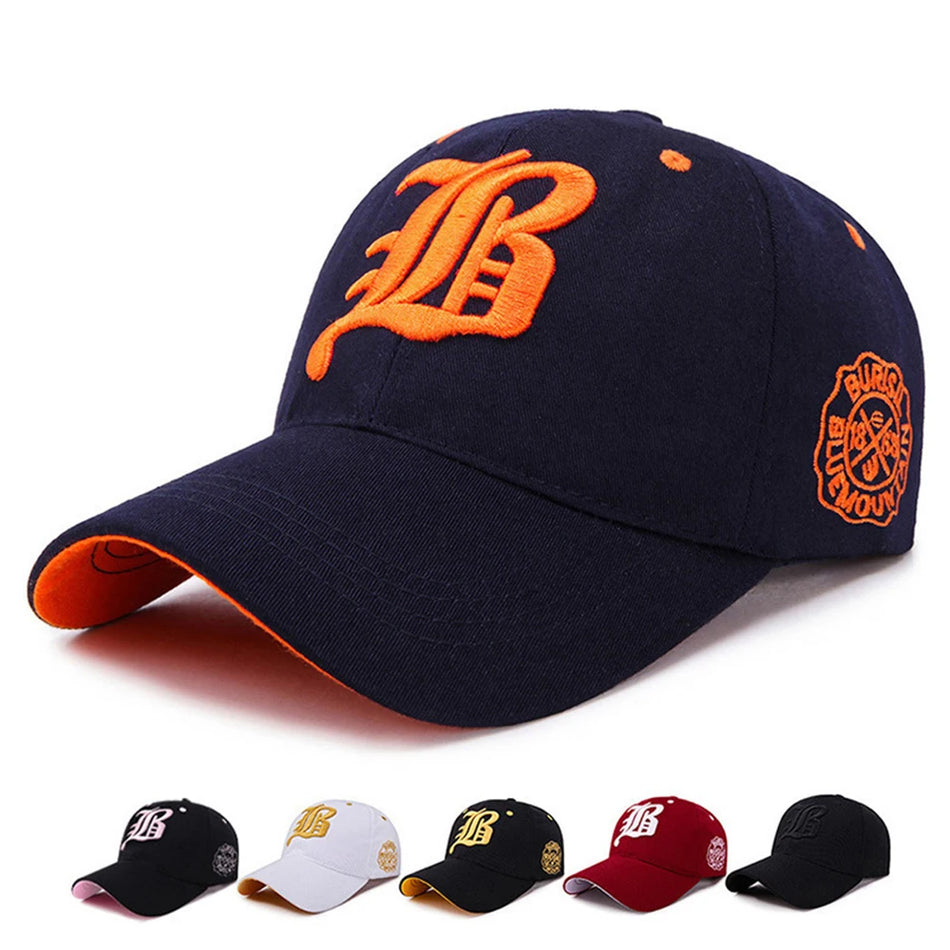 Hats Male Women's Fashion Baseball Caps Embroidered Letters European-American Spring Autumn Outdoor Leisure Sunshade Peaked Cap