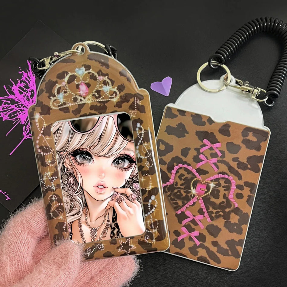 Small Leopard Print Card Album for Collectors