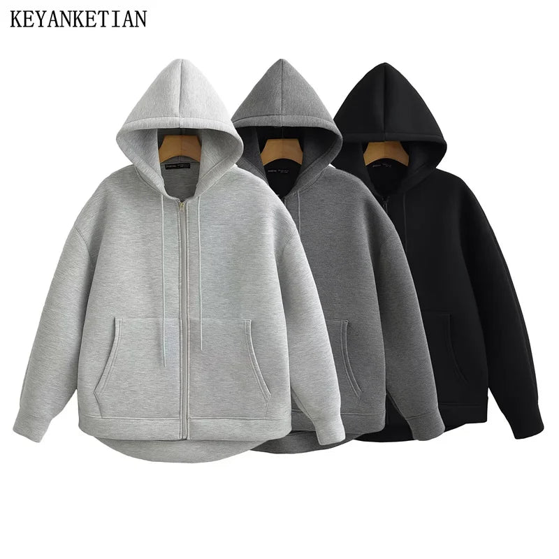 New Women's Zipper Hoodie