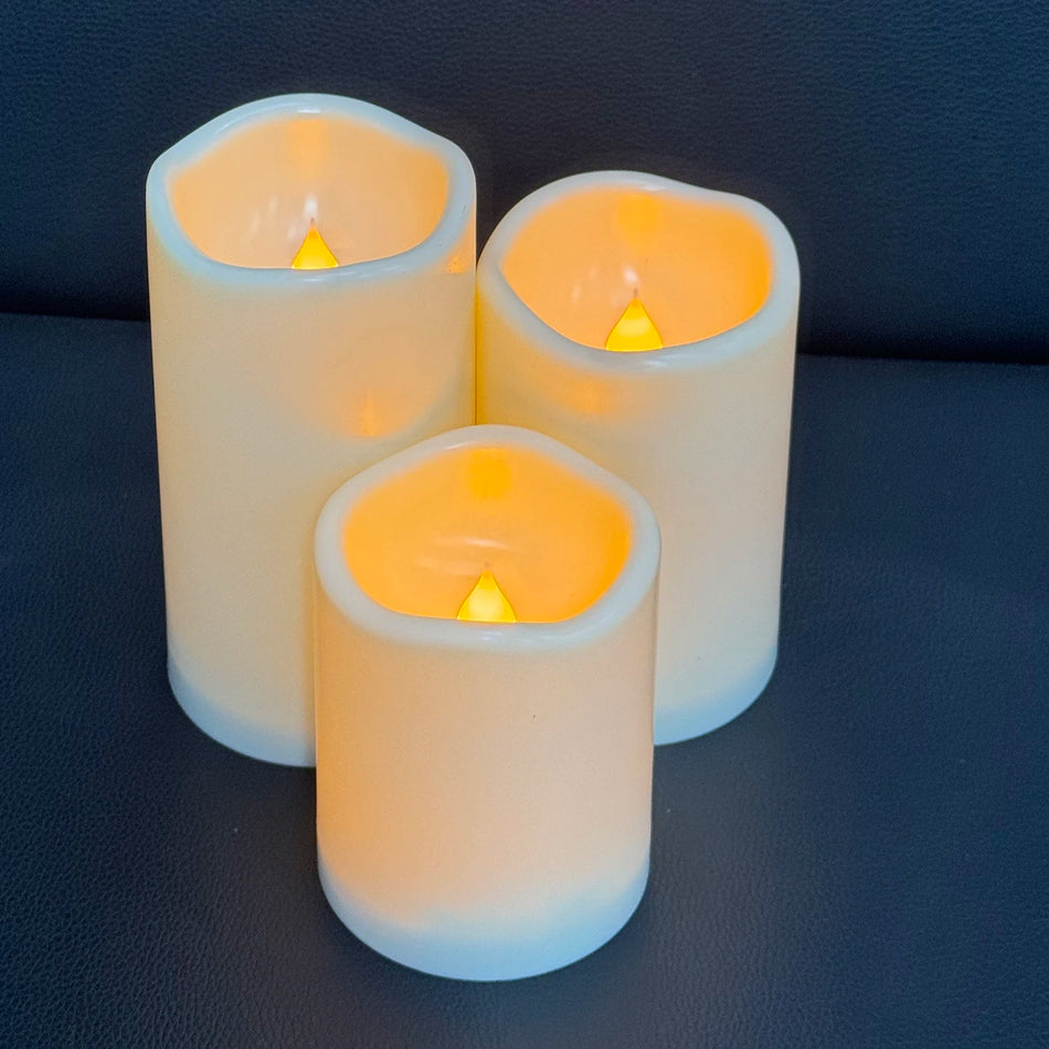 3pcs/set LED Flameless Candles Flickering Light with Remote Control