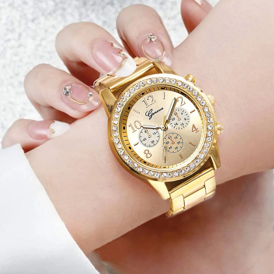 Elegant Women's Diamond Wristwatch
