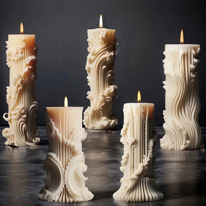 Candle Silicone Mold DIY Minimalist Column Gift Expanding Stone