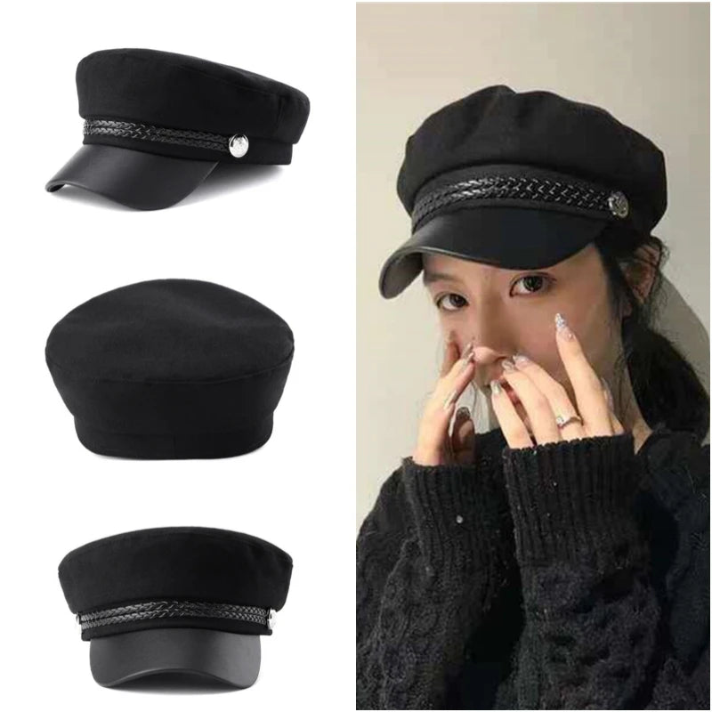 Vintage Cadet Hat – Unisex Casual Sailor Beret