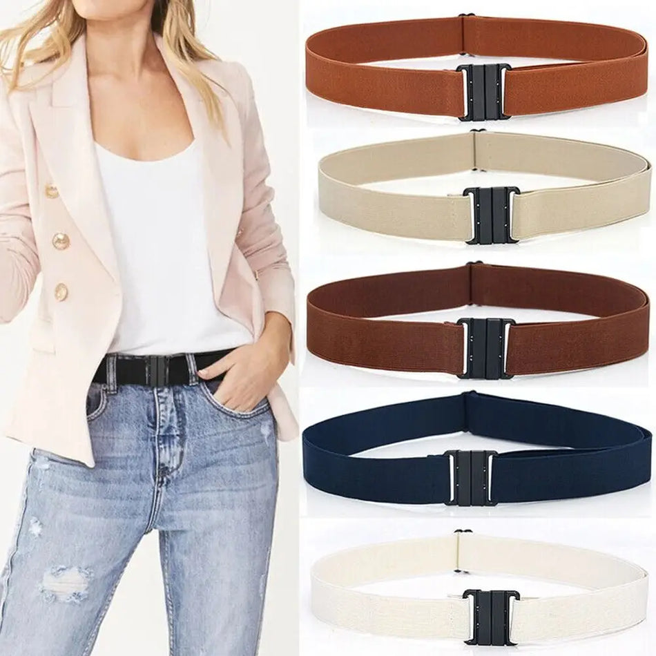 Casual Women Waist Belt Elasticated Stretch Wide Belt Unisex Retro Waistband For Dress Skirt Adjustable High Quality