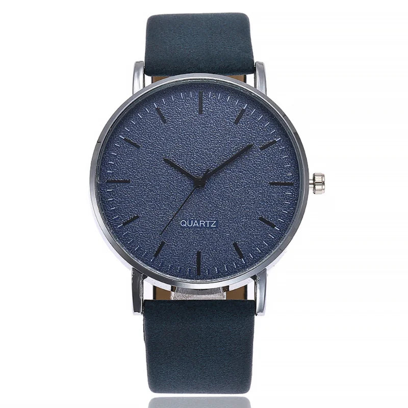 Relogio Masculino Fashion Unisex Watch Men Blue Watches Casual Leather Band Quartz Wristwatches Men Cheap Price Dropshipping