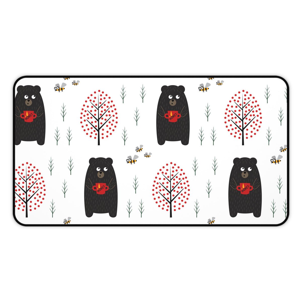 Bear Computer Mat Cozy Bear Desk Mat – Cute Office Decor – freshfabfun